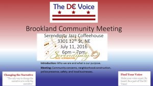 Brookland Community Meeting