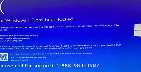 Windows scam error message