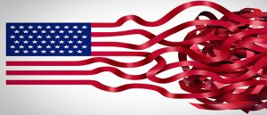 American Flag Unraveling