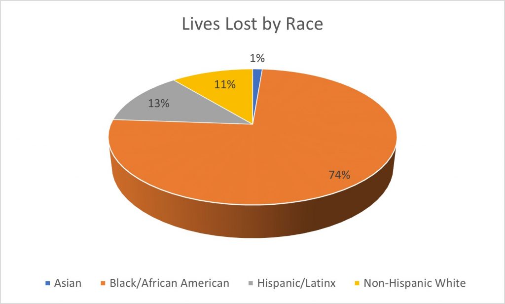 Lives lost by Race