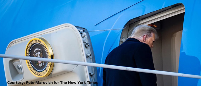 Trump entering Air Force 1