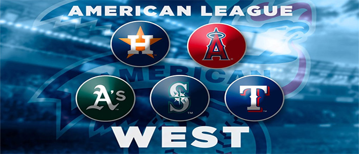 Major leauge Baseball AL West logos