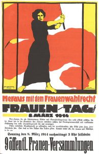 German poster for International Women's Day, March 8, 1914