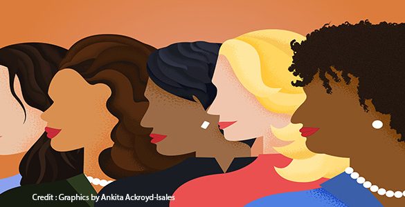 Heads of women of color
