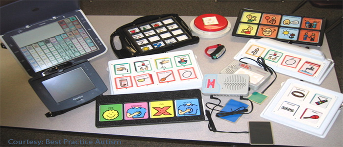 Table of various assiteive learning devices