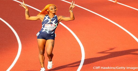 Sha’Carri Richardson: known for her long nails and her colorful hair on the field is a Black-American track and field sprinter